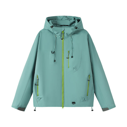 Functional jacket for men with adjustable hood and practical zippered pockets Lune London