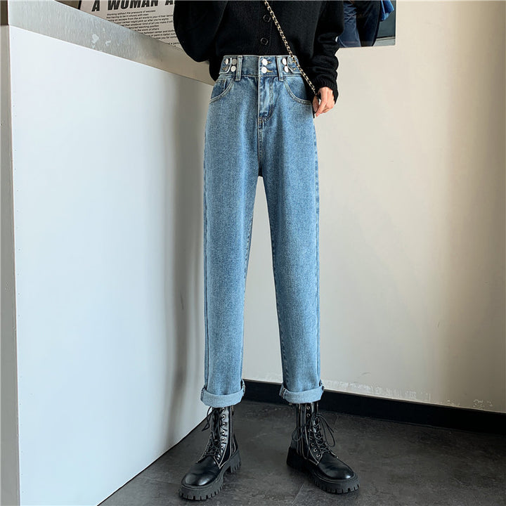 Pantalons chino taille haute pour femmes avec poches latérales