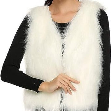 Ladies Elegant Faux Fur Vest Chic and Stylish