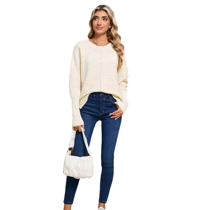 Pull en tricot pour femmes avec une structure à côtes fines et une coupe décontractée Chic & Stil