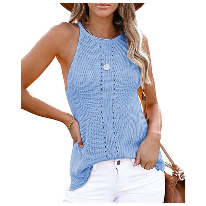 Ladies Knitted Sleeveless Top Lune London