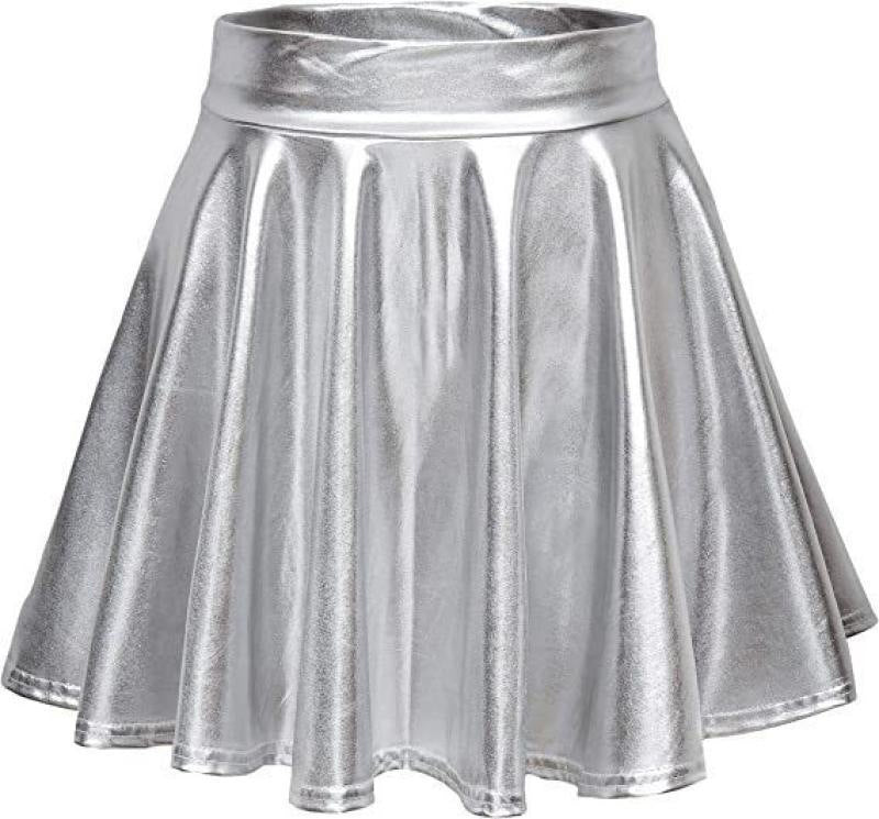 High-waisted elegant synthetic leather skirt for women Lune London