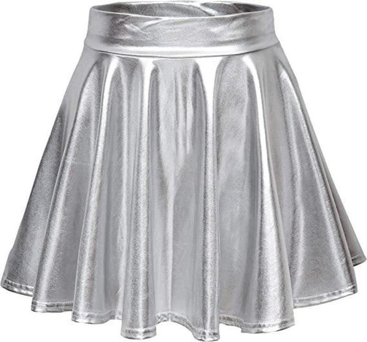 High-waisted elegant synthetic leather skirt for women Lune London