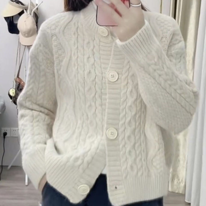 Cardigan confortable pour femmes avec motif en cable Chic & Stil 1772285547