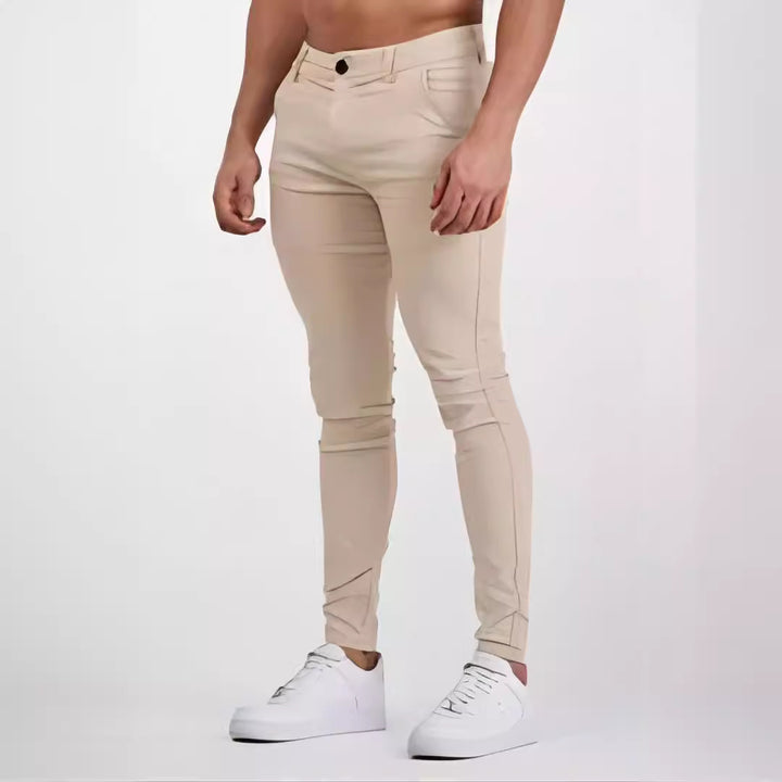 Modern Slim-Fit Pants for men in elastic material with practical pockets Lune London