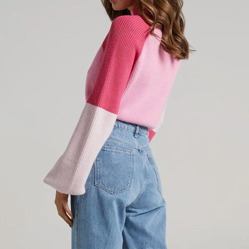 Women's sweater with unique textured knit and voluminous sleeves Lune London