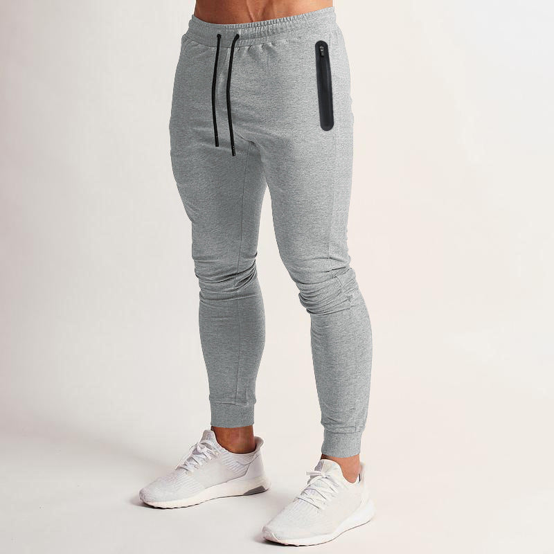 Men's Slim-Fit Jogging Pants with Practical Zip Pockets Lune London