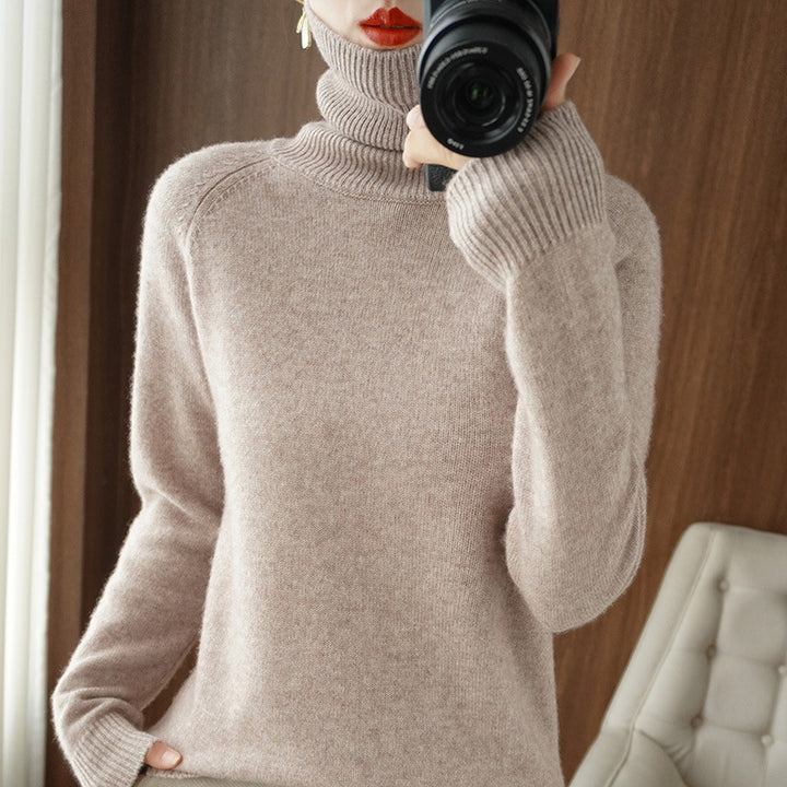 Womens cashmere turtleneck sweater Lune London