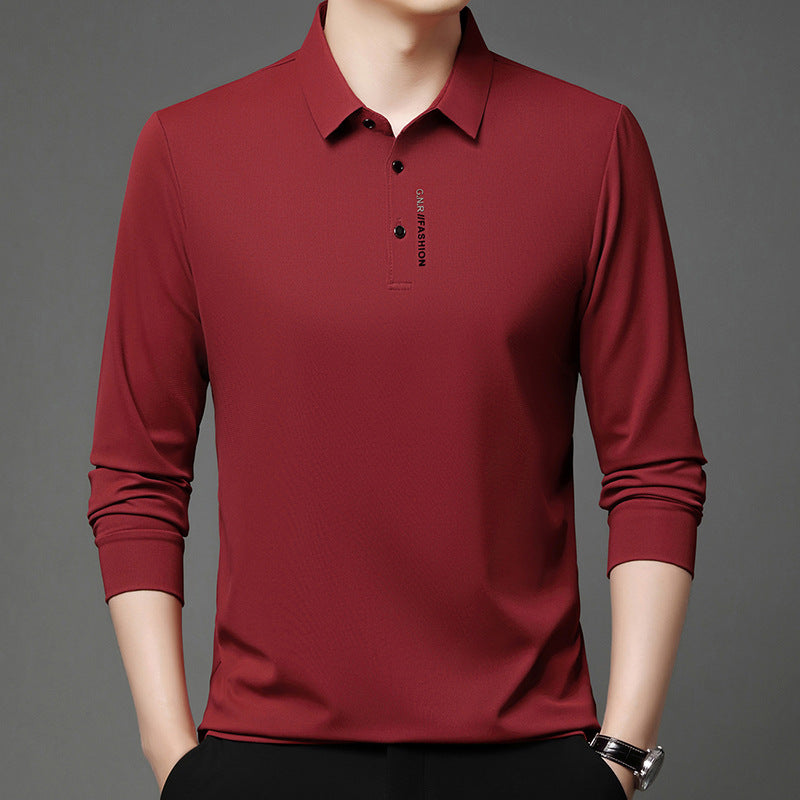 Men's long sleeve polo in breathable functional fabric Lune London