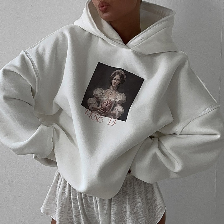 Women's hoodie with exclusive graphic design Lune London