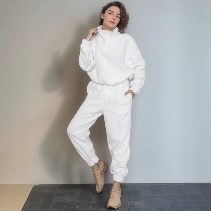 Leisure jumpsuit for women with cropped top and stretchy pants Lune London