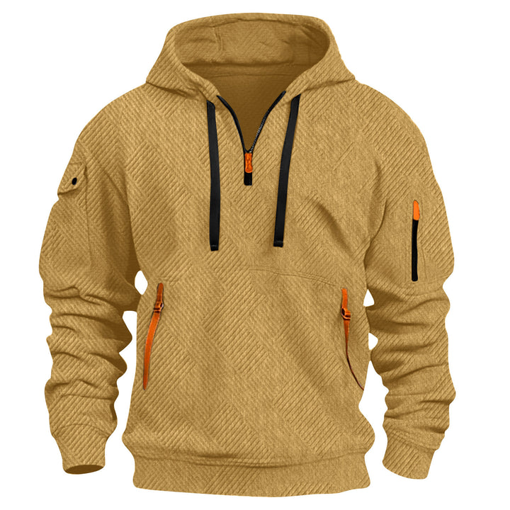 Men's hoodie with practical zip pockets and innovative structured design Lune London