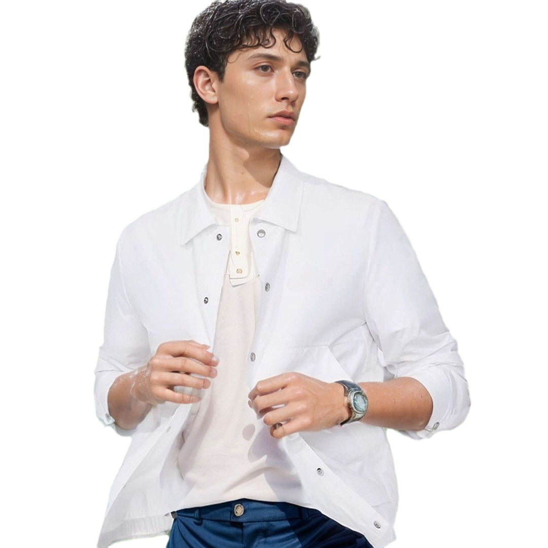 Men's multifunctional summer jacket with snap button closure and breathable inserts Lune London