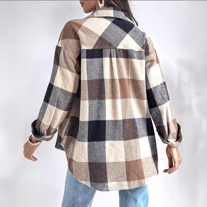 Plus size ladies checked shirt Lune London