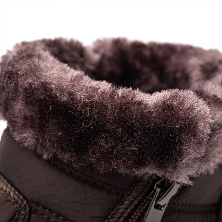 Bottes d'hiver isolées pour femmes avec semelle antidérapante et fermeture éclair pratique Lune London