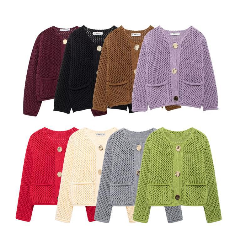 Lady cardigan with a breathable knit structure and practical pockets Lune London