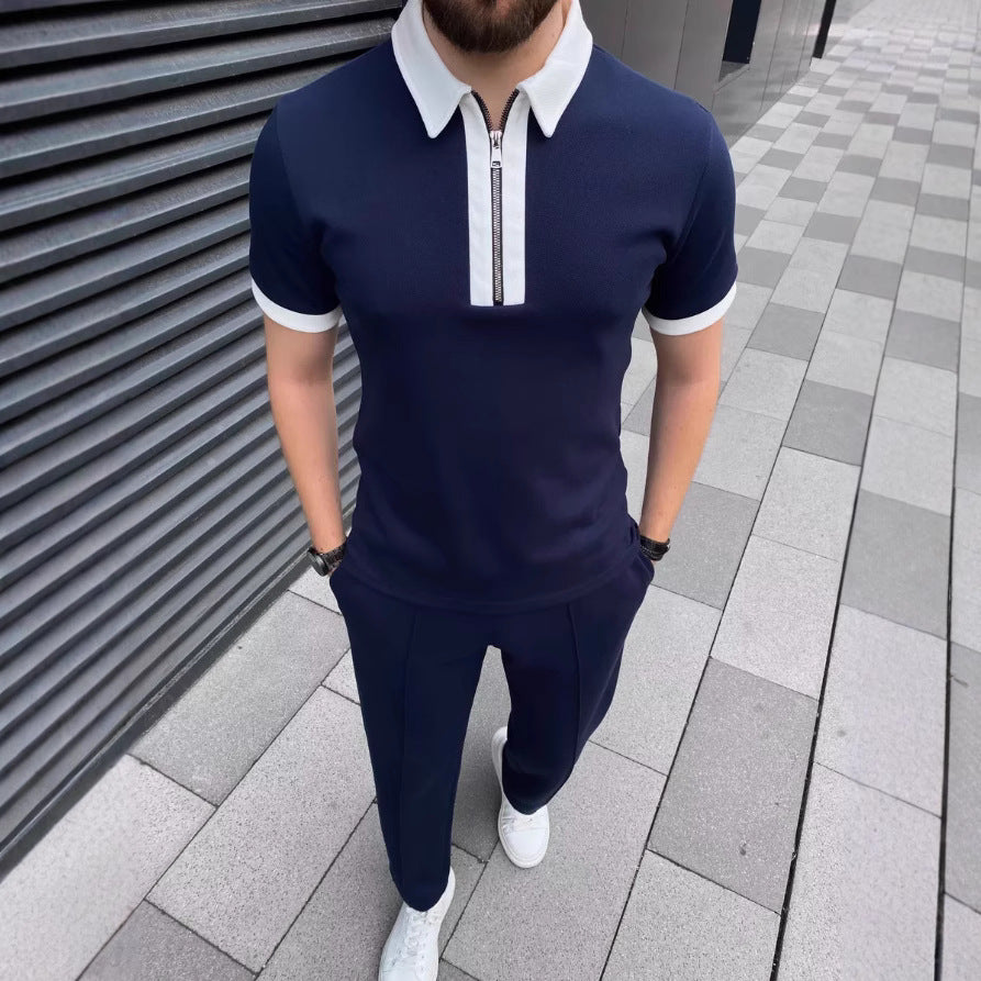 Men's Modern Zip-Up Polo Set Lune London