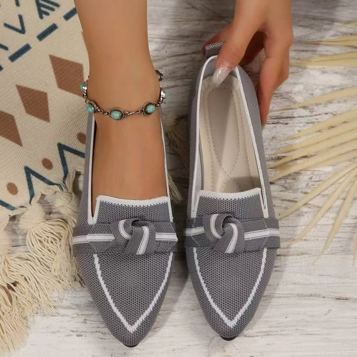 Women's Slip-On Moccasins with Elegant Knot Detail Lune London