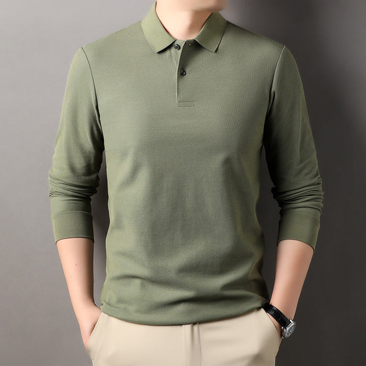 Long sleeve polo shirt for men in breathable functional material Lune London