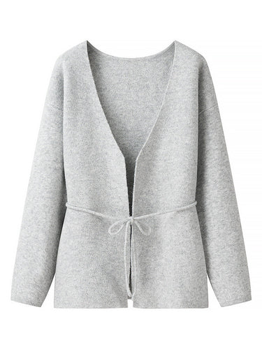 Comfortable cardigan jacket for women with a fitted waist and wide V-neck Lune London