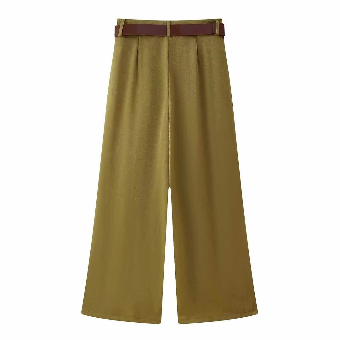 Elegant and comfortable Palazzo pants for women with a stylish waist belt Lune London