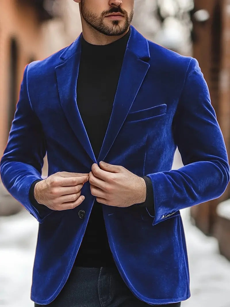 Elegant velvet jacket for men with modern fit Lune London