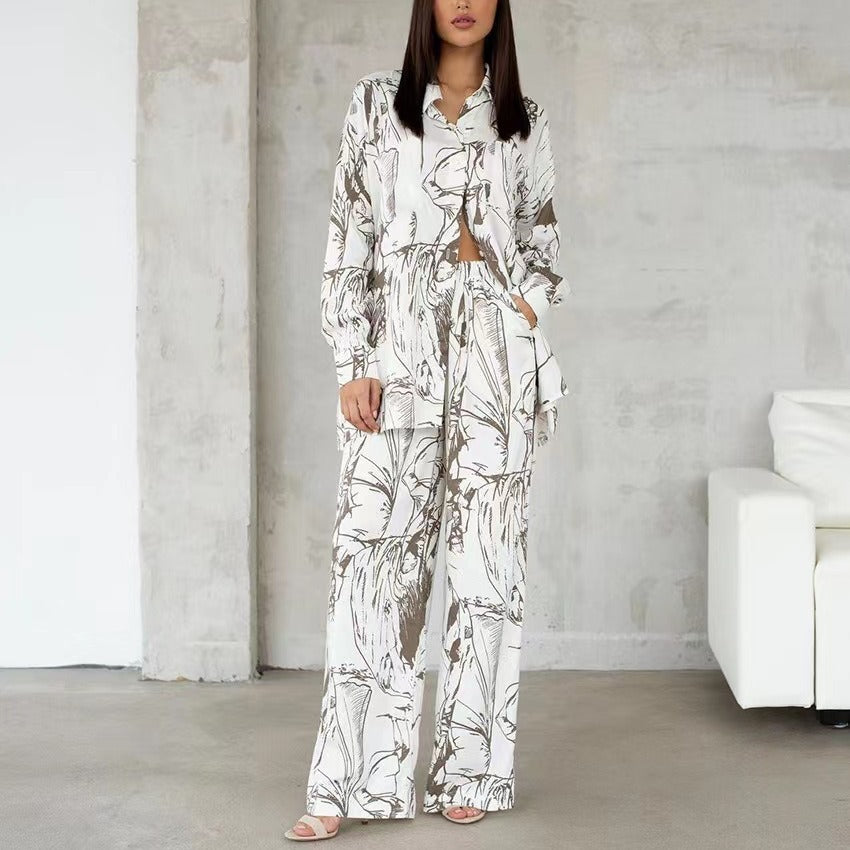 Women Elegant and Casual Blouse-Pants Combination Lune London