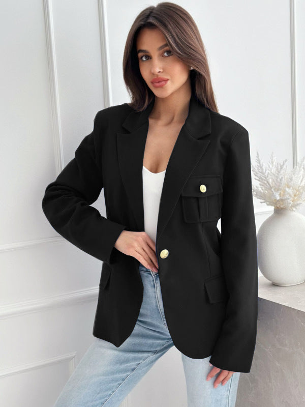 Veste féminine avec poches pratiques et détails de boutons élégants Chic & Stil