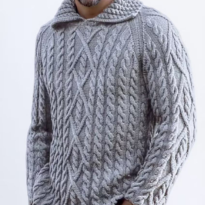 Chunky knit hoodie for men Lune London