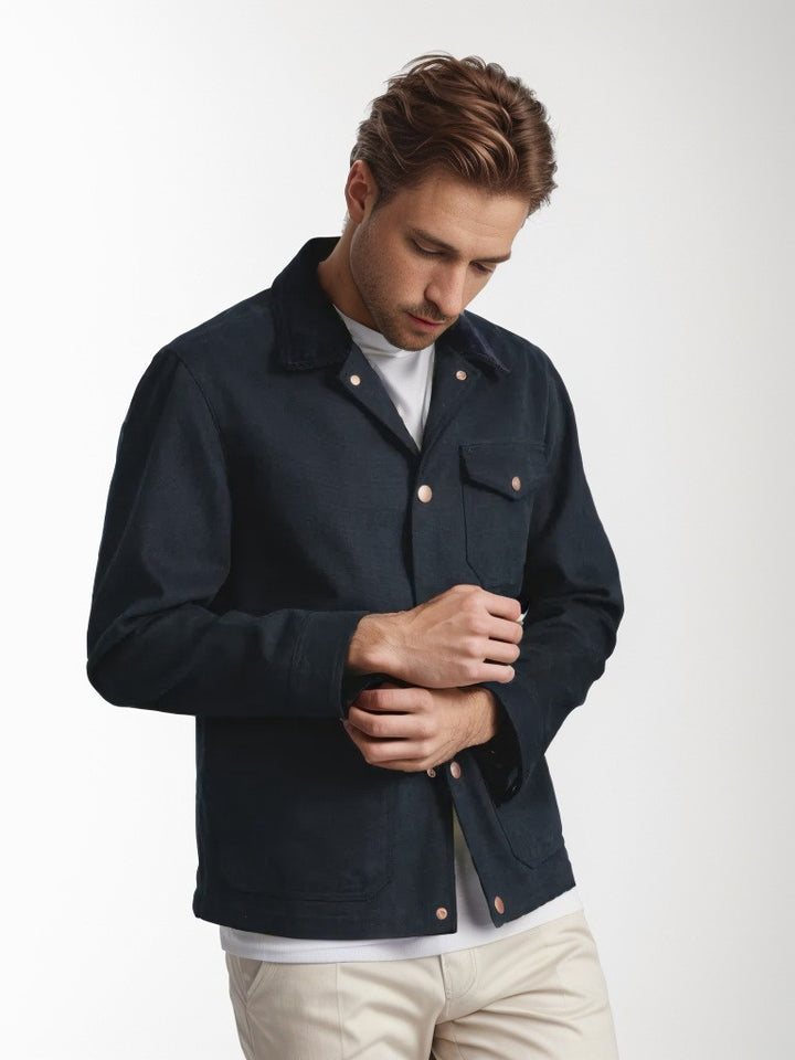 Versatile cotton jacket for men with practical pockets Lune London