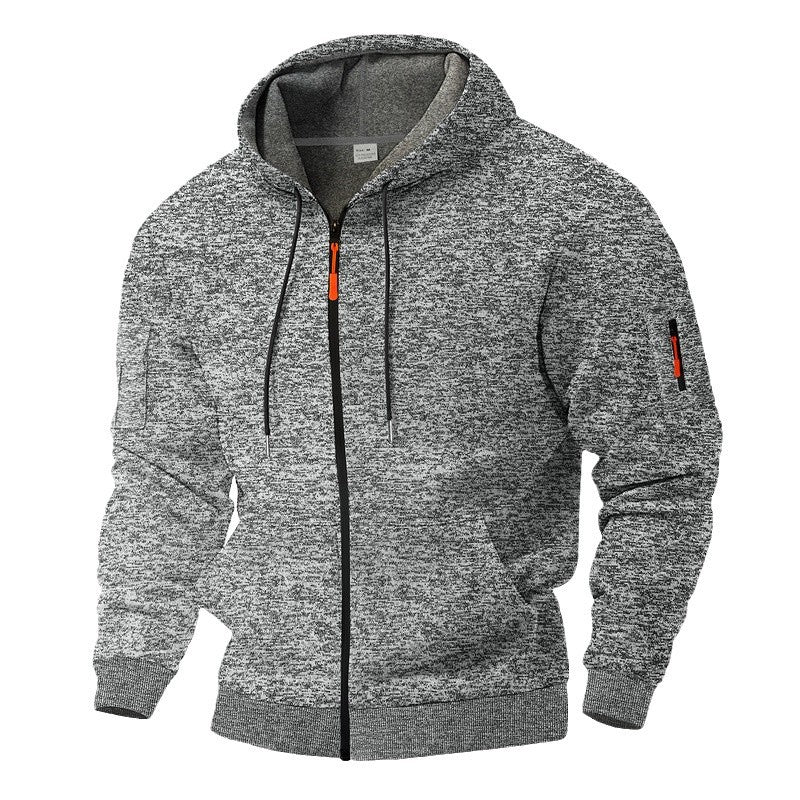 Sporty hoodie jacket for men with zip and practical pockets Lune London