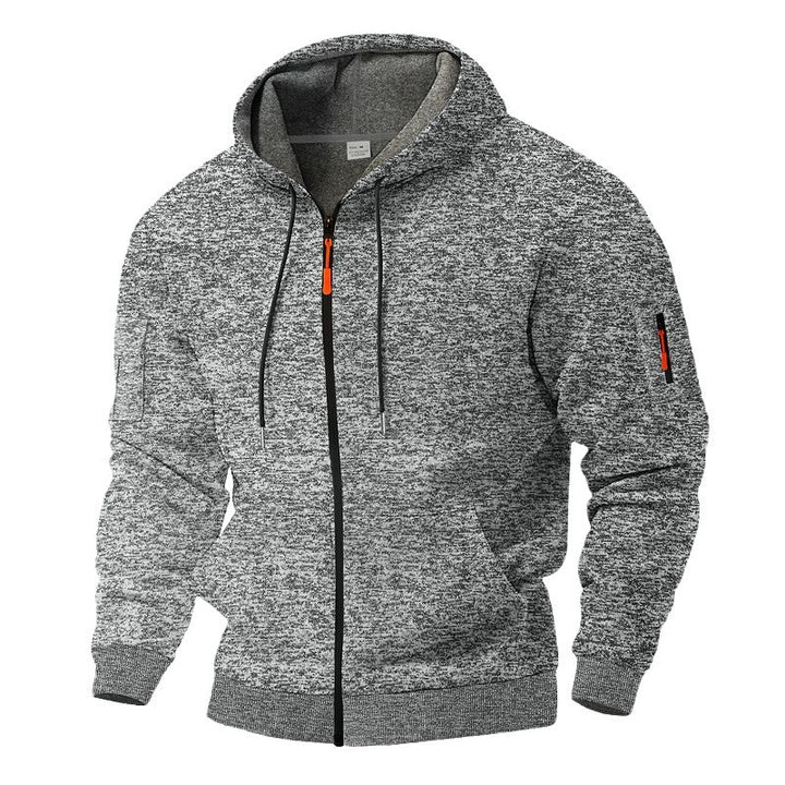 Sporty hoodie jacket for men with zip and practical pockets Lune London