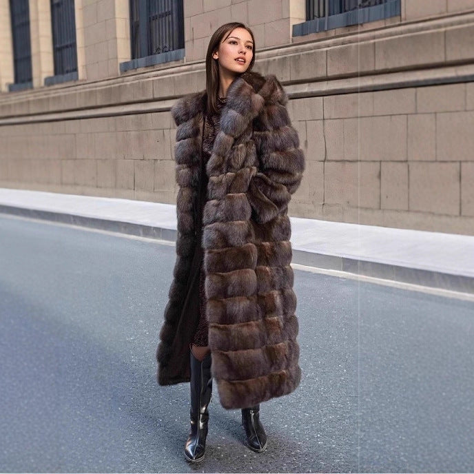 Women’s Faux Fur Coat with Hood, Elegant Fit & Soft Fabric | Lune London