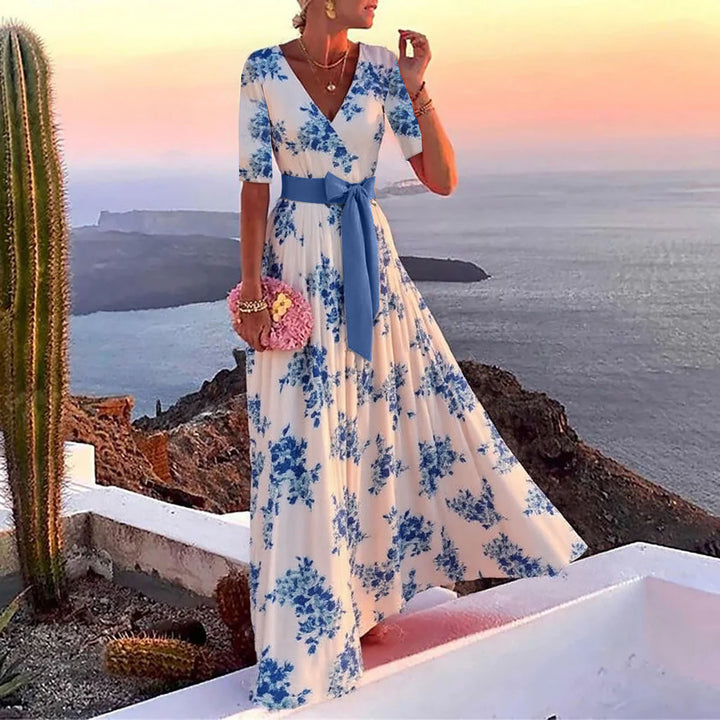 Lune London Floral Print Women’s Wrap Maxi Dress