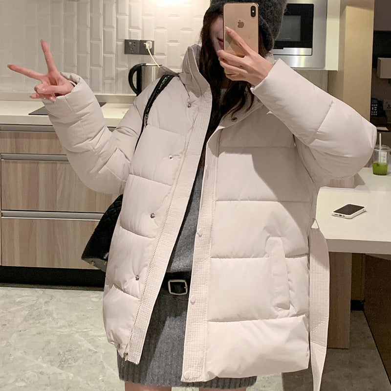 Ladies classic down jacket with high collar and practical pockets Lune London