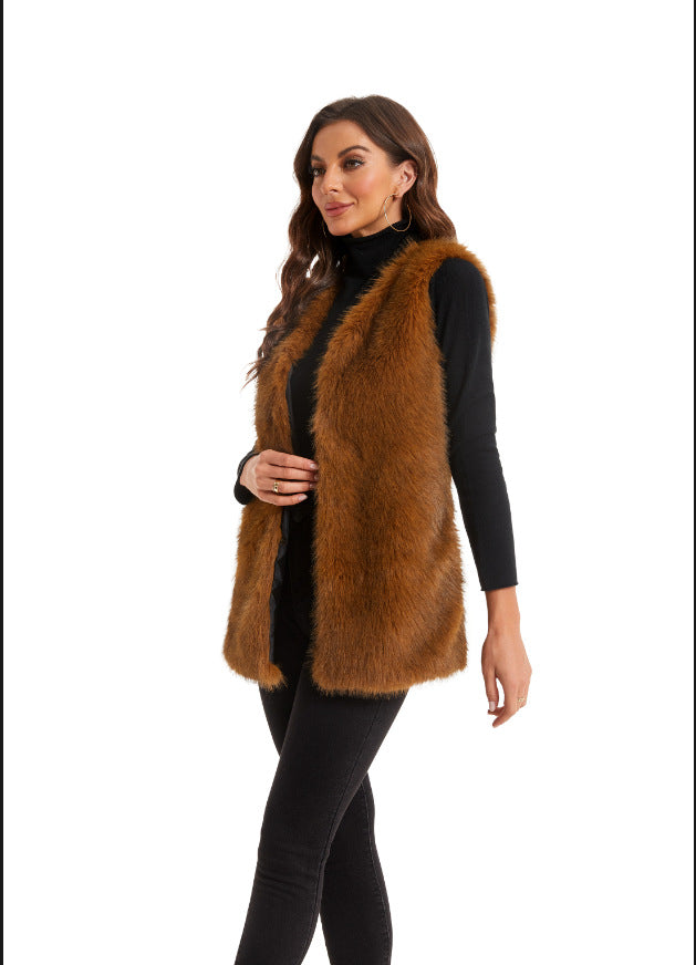 Ladies Luxurious Faux Fur Jacket Lune London