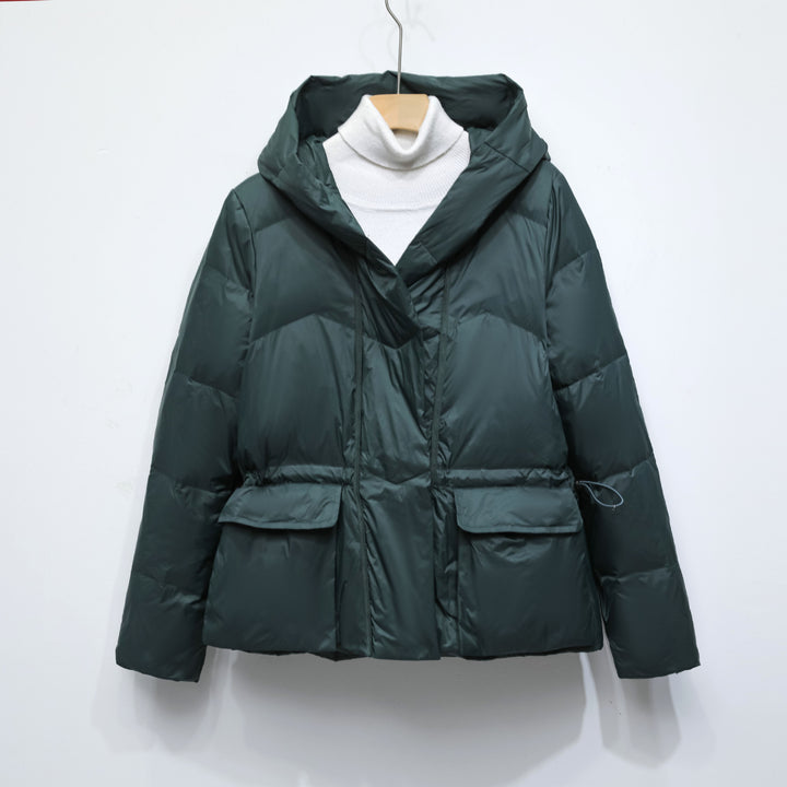 Quilted winter jacket for women with trendy pockets and hood Lune London