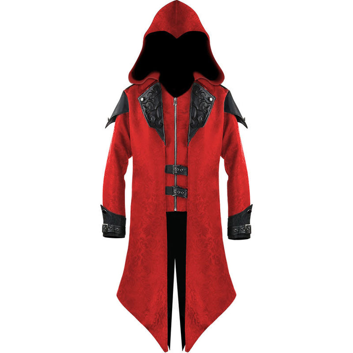 Hooded coat for women with faux leather details Lune London