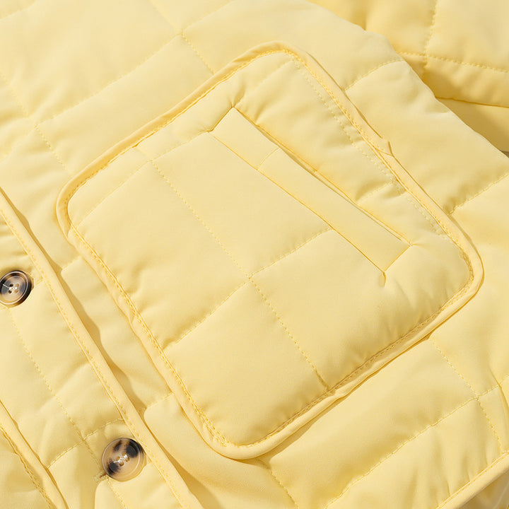 Veste courte matelassée pour femmes avec poches à rabat pratiques Chic und Stil