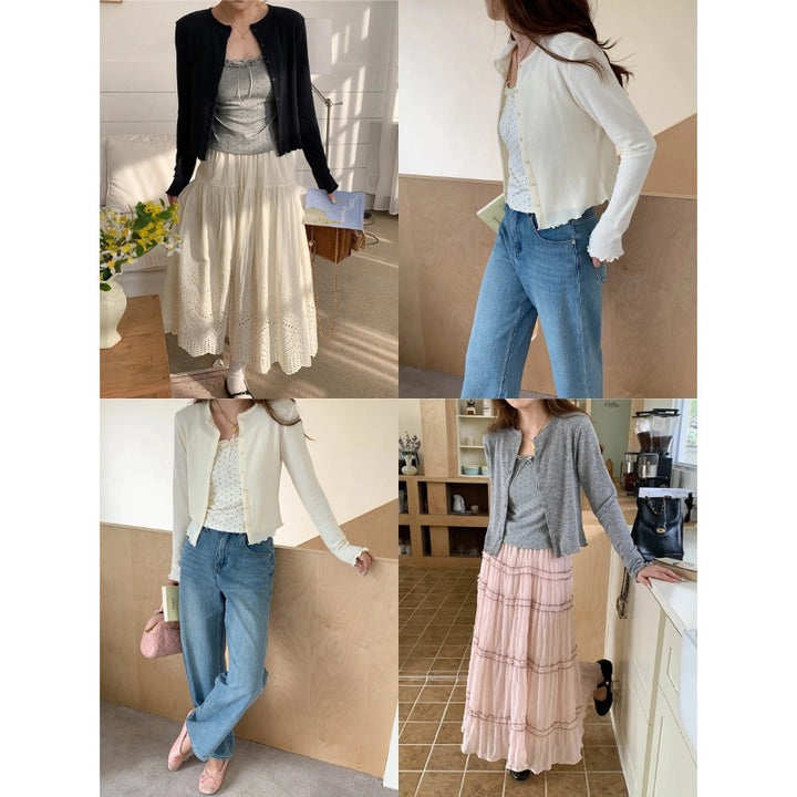 Women's elegant cardigan with fine button details Chic & Stil