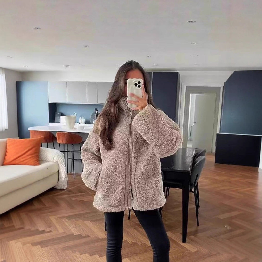 Ladies Comfortable Fleece Jacket with High Collar and Plenty of Room to Move Lune London