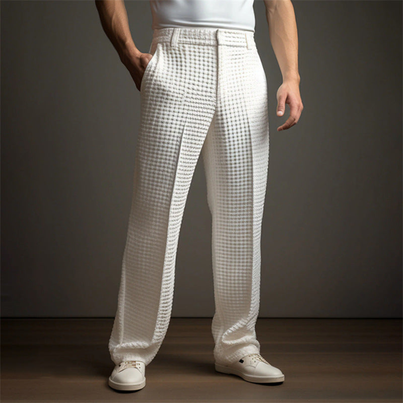 Lune London Elegant Casual Pants for Men with a Modern Check Pattern