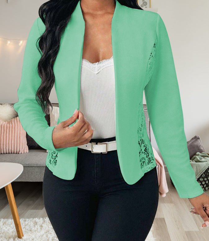 Elegant blazer jacket for women with lace accents Lune London