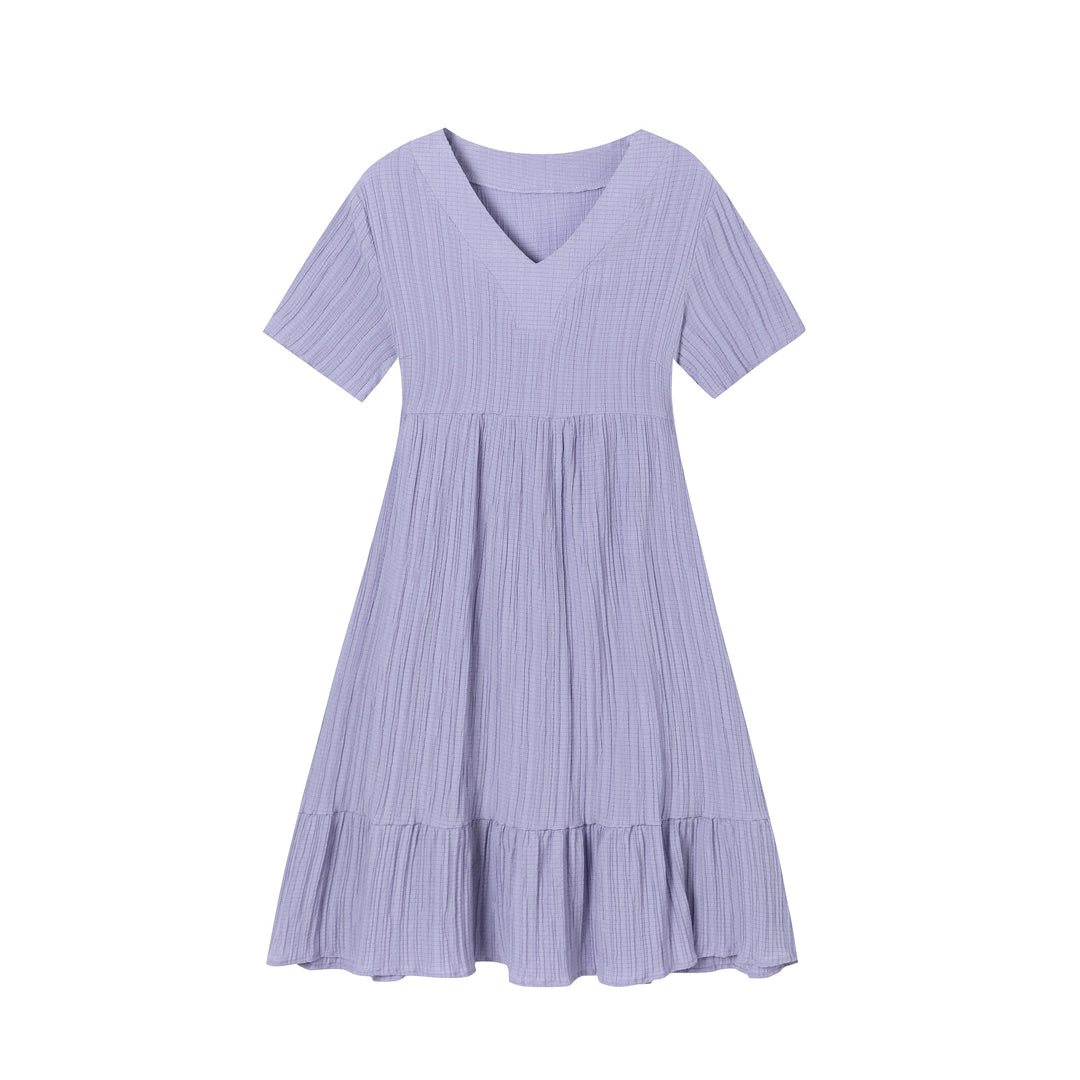 Lune London V neck flared midi dress for ladies