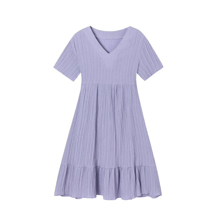 Lune London V neck flared midi dress for ladies