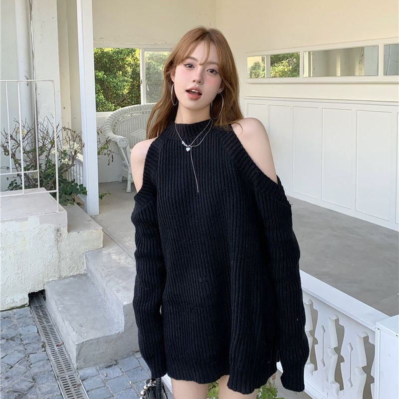 Robe tricotée pour femme avec look bardot et texture côtelée Chic & Stil