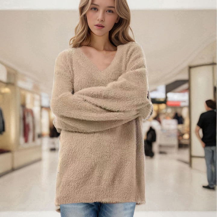 Women soft V neck sweater Lune London