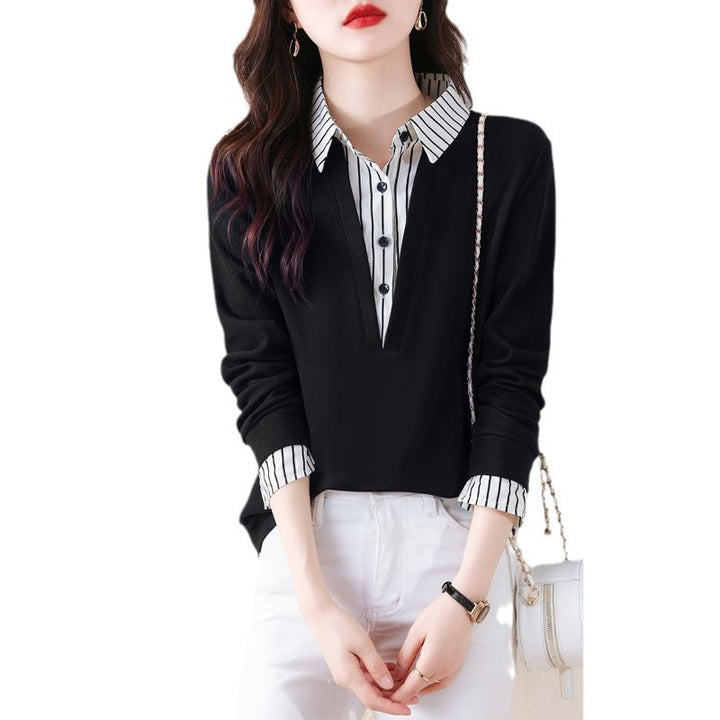 T-shirt polo élégant pour femmes avec col à capuche moderne et détails de boutons fins Chic & Stil
