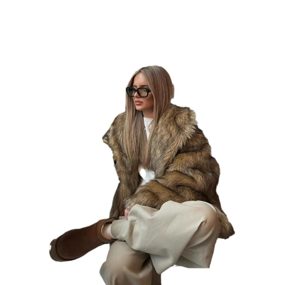 Women's Cozy Faux-Fur Jacket with Soft Lining Lune London
