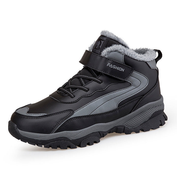 Women Warm Lined Winter Boots with Non-Slip Sole and Adjustable Velcro Closure Lune London